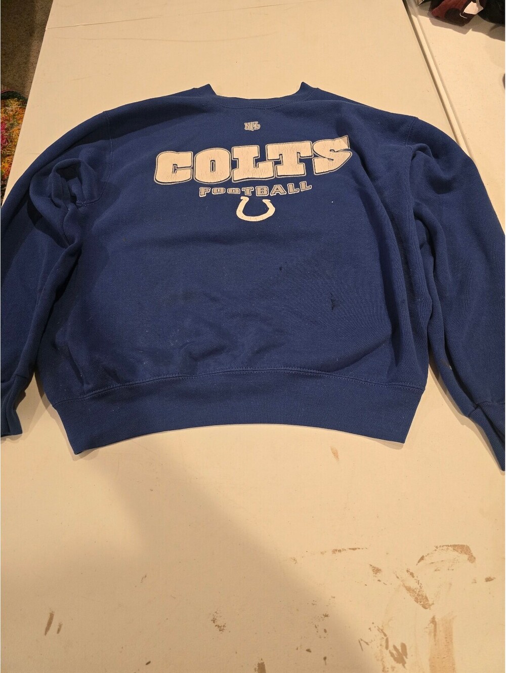 Vintage Indianapolis Colts Football Sweatshirt Blue Size Large
